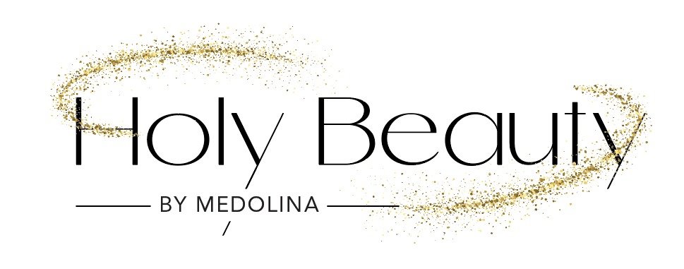 Beauty brand identity mark in gold tones